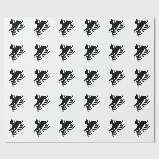 Snowmobiling Wrapping Paper (Flat)