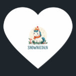 Snownicorn Cute Unicorn Snowman Christmas Girl T-S Heart Sticker<br><div class="desc">Snownicorn Cute Unicorn Snowman Christmas Girl T-Shirt (3)</div>