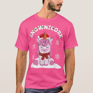 Snownicorn Unicorn Holiday Celebrate Happy Christm T-Shirt