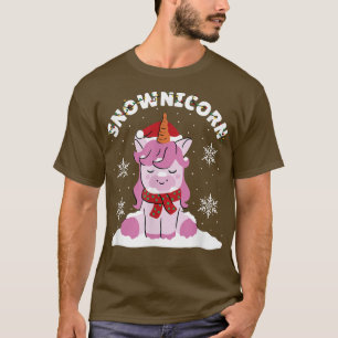 SNOWNICORN Unicorn with Snow Winter T-Shirt