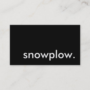 snowplow. business card