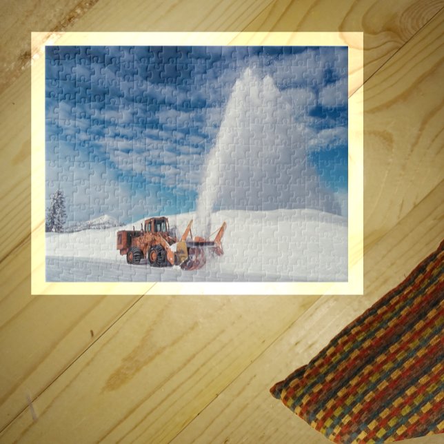  Snowplow Clearing Snow Crater Lake National Park Jigsaw Puzzle (Creator Uploaded)