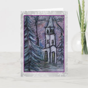 Snowscape Steeple Art Card