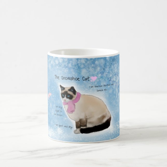 Snowshoe Cat Mug (Center)
