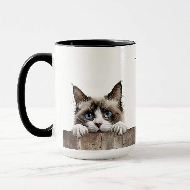 Snowshoe Cat Mug (Left)
