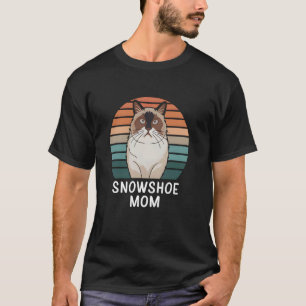 Snowshoe Cat Mum Retro Mothers Day Pet Owner Lover T-Shirt