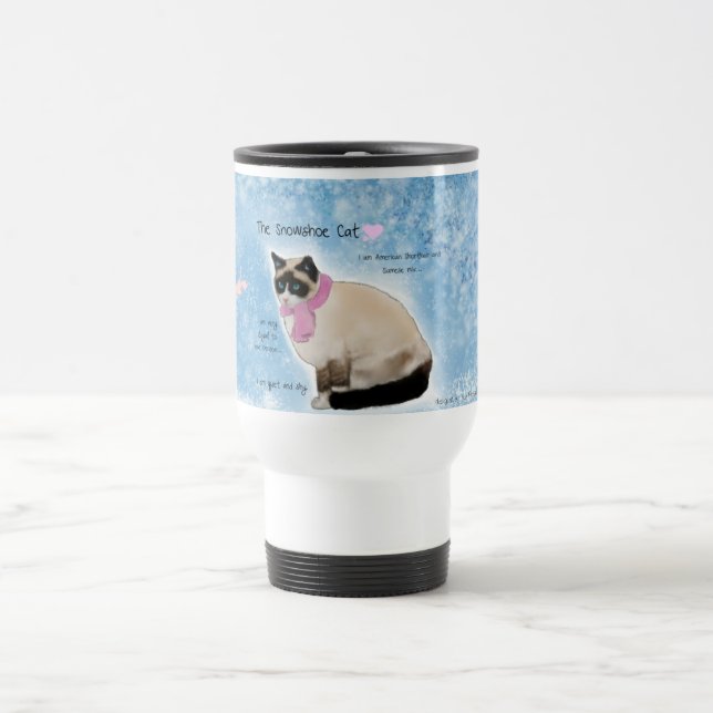 Snowshoe Cat Travel Mug (Center)