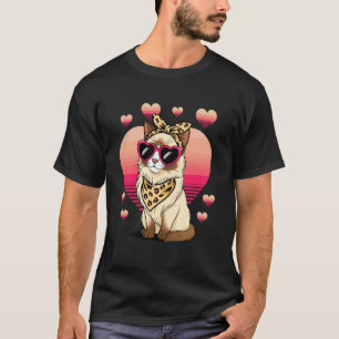 Snowshoe Cat Valentines Day Long Sleeve T-Shirt