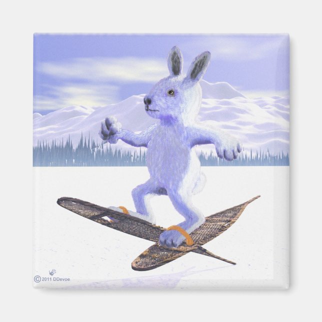 Snowshoe Hare Magnet (Front)