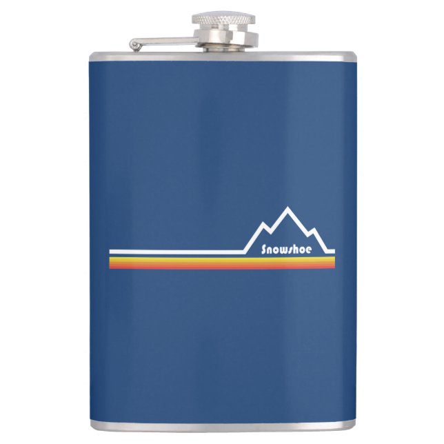 Snowshoe Mountain Hip Flask (Front)