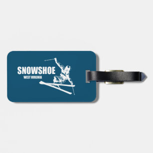 Snowshoe Mountain West Virginia Skier Luggage Tag