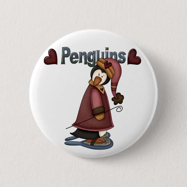 Snowshoe Penguin T-shirts and Gifts 6 Cm Round Badge (Front)