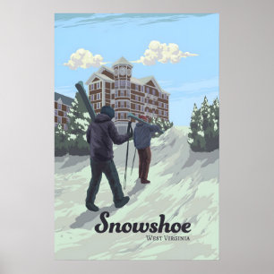 Snowshoe West Virginia Ski Resort Travel Poster