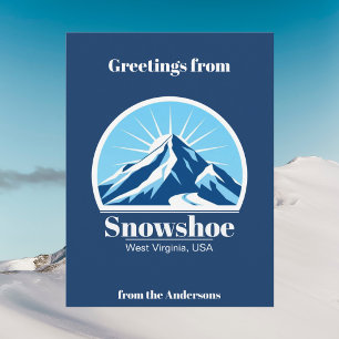 Snowshoe West Virginia USA ski resort Postcard