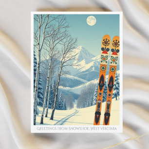 Snowshoe West Virginia USA ski vacation Postcard