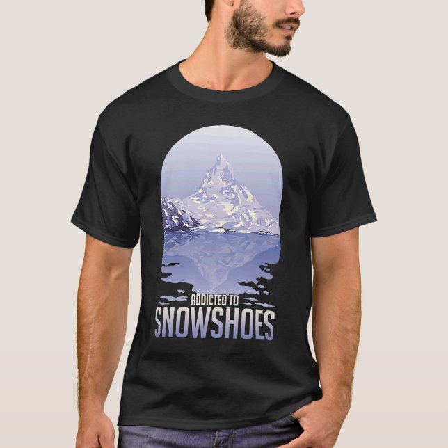 Snowshoeing Boots Snowshoes Hiking Shoes Trails 19 T-Shirt (Front)