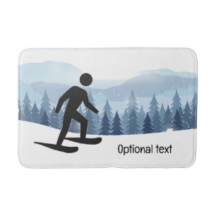 Snowshoeing Design Bath Mat