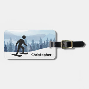 Snowshoeing Design Luggage Tag