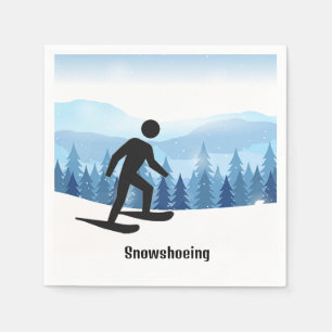 Snowshoeing Design Paper Napkins