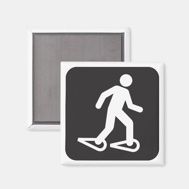 Snowshoeing Symbol Magnet (Front/Back)