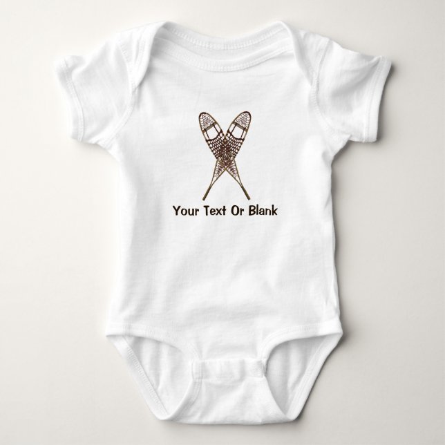 Snowshoes Baby Bodysuit (Front)