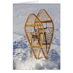 Snowshoes in the Snow Blank Card