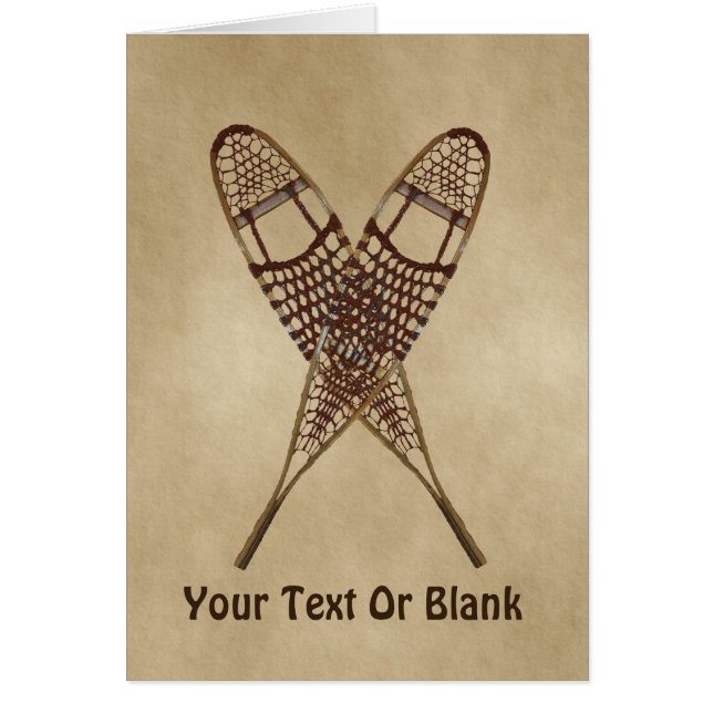 Snowshoes On Old Paper (Front)