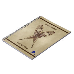 Snowshoes On Old Paper Notebook