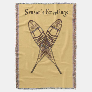 Snowshoes Throw Blanket