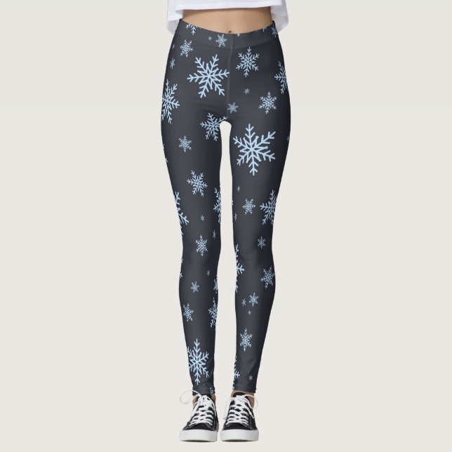 Snowstorm at Night Leggings (Front)