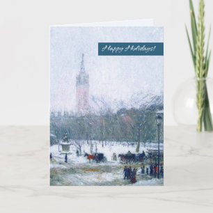 Snowstorm, Madison Square. Fine Art Christmas  Holiday Card