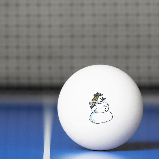 Snowwoman 3-star ping pong ball (Net)