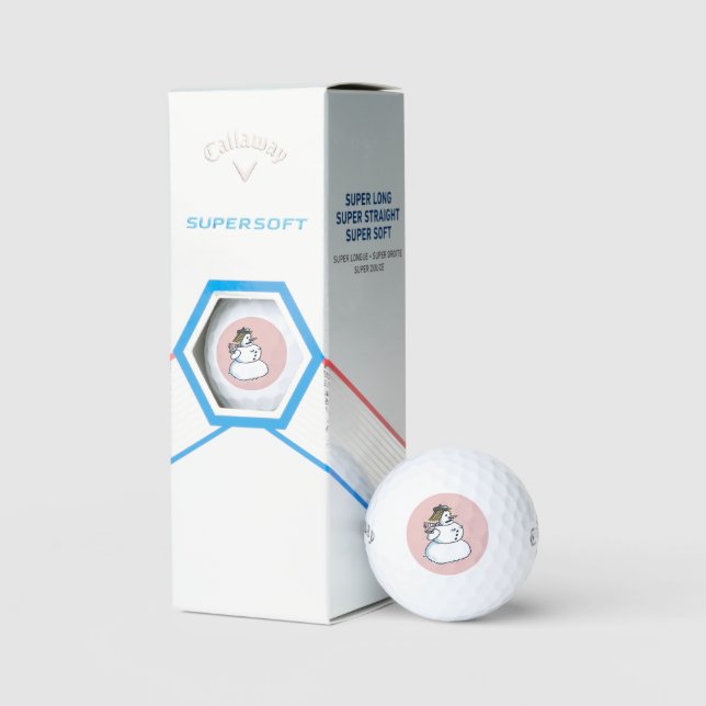 Snowwoman pink Callaway Supersoft golf balls 3 pk (Packaging)