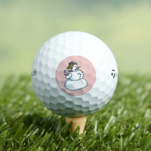 Snowwoman pink Taylor Made TP5 golf balls 12 pk