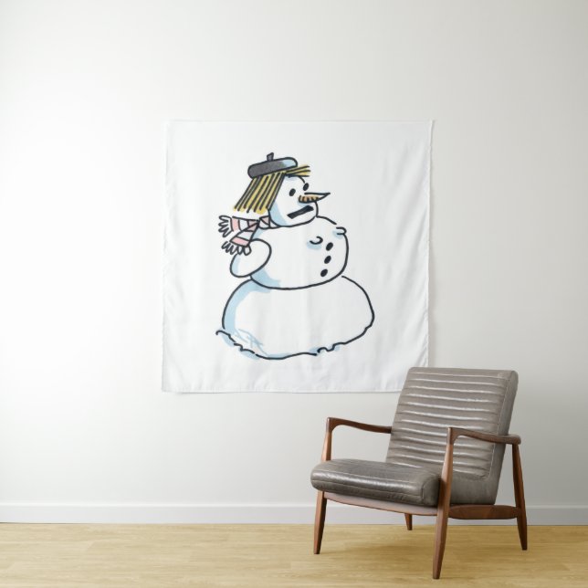 Snowwoman tapestry (In Situ)