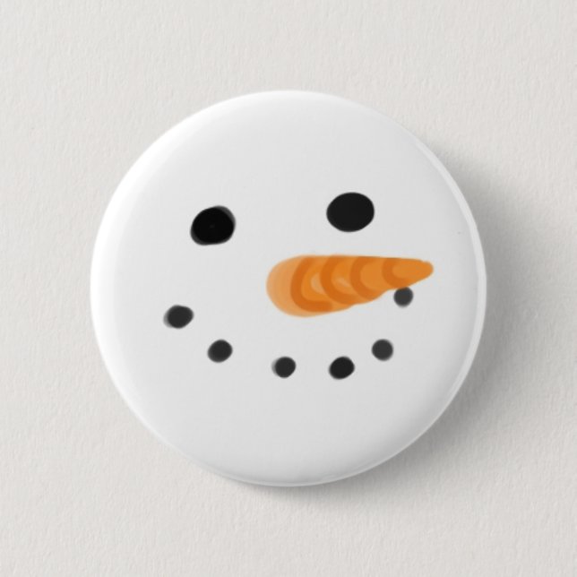 Snowy 6 Cm Round Badge (Front)