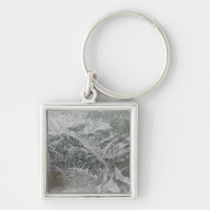 Snowy and hazy central Russia showing the Ob Ri Key Ring
