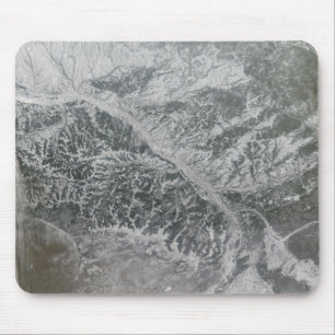 Snowy and hazy central Russia showing the Ob Ri Mouse Mat