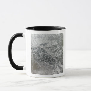 Snowy and hazy central Russia showing the Ob Ri Mug