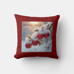 snowy apples cushion