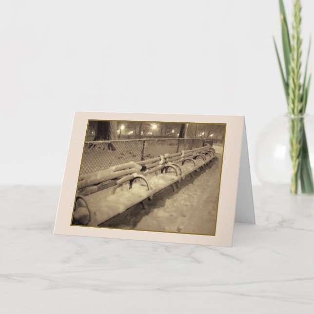 'Snowy Benches' Holiday Card - Quiet Joys (Front)