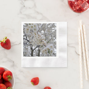 Snowy Blossom Paper Napkin
