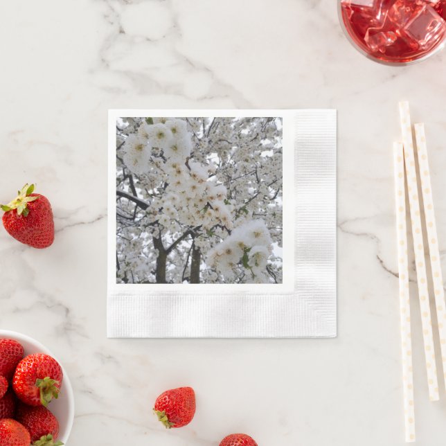 Snowy Blossom Paper Napkin (Insitu)