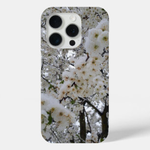 Snowy blossoms iPhone 15 pro case