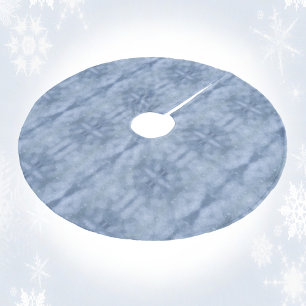 Snowy Blue Sky Fleece Tree Skirt