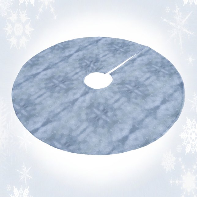 Snowy Blue Sky Fleece Tree Skirt (Creator Uploaded)