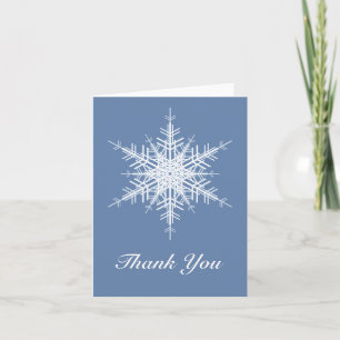 Snowy Blue Thank You Card