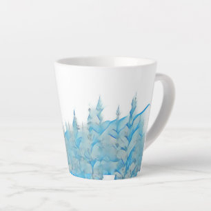 Snowy Blue Trees Latte Mug