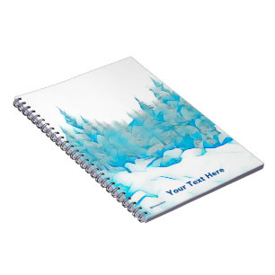 Snowy Blue Trees Notebook