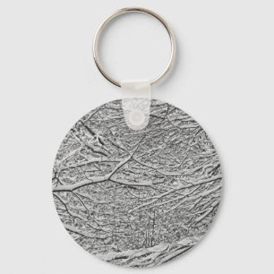 Snowy Branches Key Ring